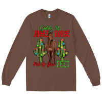 Chestnut giddy up jingle horse pick up your feet Long Sleeve Tee - MaliasSmallBusiness