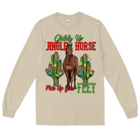 Mushroom giddy up jingle horse pick up your feet Long Sleeve Tee - MaliasSmallBusiness
