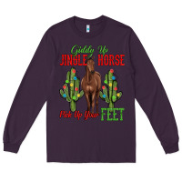 Plum giddy up jingle horse pick up your feet Long Sleeve Tee - MaliasSmallBusiness