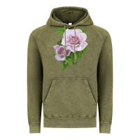 Vintage Olive Silver Lining Rose Vintage Hoodie - LillyAllenDesigns