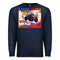 Navy red white & boom Premium Sweatshirt - TumblerDesignByShophia