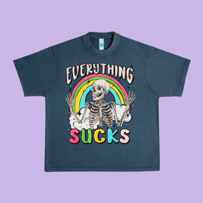 Everything Sucks Urban Heavy Tee Designed By Maliassmallbusiness