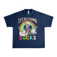 Navy everything sucks Urban Heavy Tee - MaliasSmallBusiness