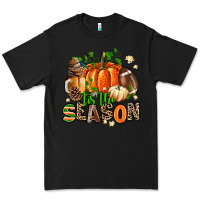 Black fall and american football tis the season Premium Tee - AdoDesignShop