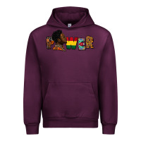 Mauve Wine Power Juneteenth Urban Hoodie - FaDigitalArtStudio