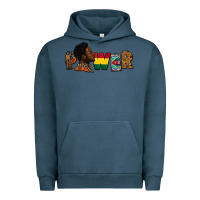 Pigment Midnight Navy Power Juneteenth Urban Hoodie - FaDigitalArtStudio