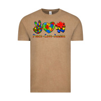 Vintage Coffee Peace Love Autism Vintage Tee - Jasminsmagicworld