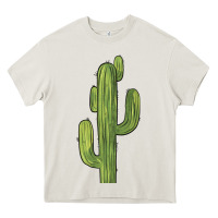 Cream cactus Heavy Core Tee - BarkalooDesign