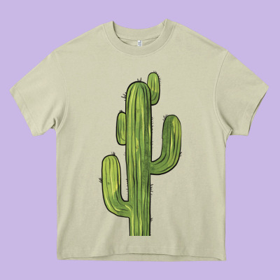 Cactus Heavy Core Tee Designed By Barkaloodesign