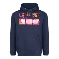 Navy Personalized i wear pink for my Heavyweight Hoodie - texasbilliewilder