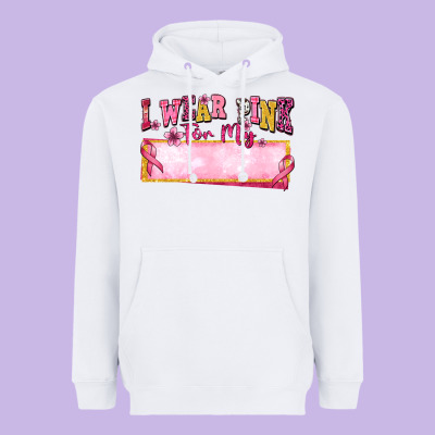 Personalized I Wear Pink For My Heavyweight Hoodie Designed By Texasbilliewilder