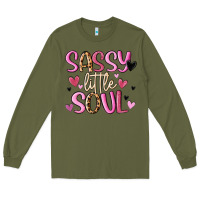 Army Green sassy little soul Long Sleeve Tee - MaliasSmallBusiness