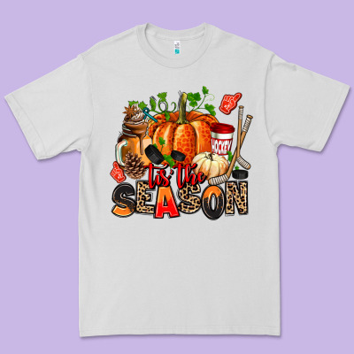 Fall And  Hockey  Tis The Season Premium Tee Designed By Adodesignshop