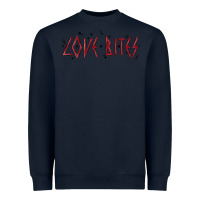 Navy love bites Heavyweight Sweatshirt - MaliasSmallBusiness