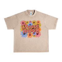 French Oak choose happy Urban Heavy Tee - MaliasSmallBusiness