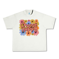 Pistachio choose happy Urban Heavy Tee - MaliasSmallBusiness