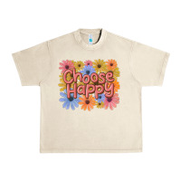 Sandshell choose happy Urban Heavy Tee - MaliasSmallBusiness