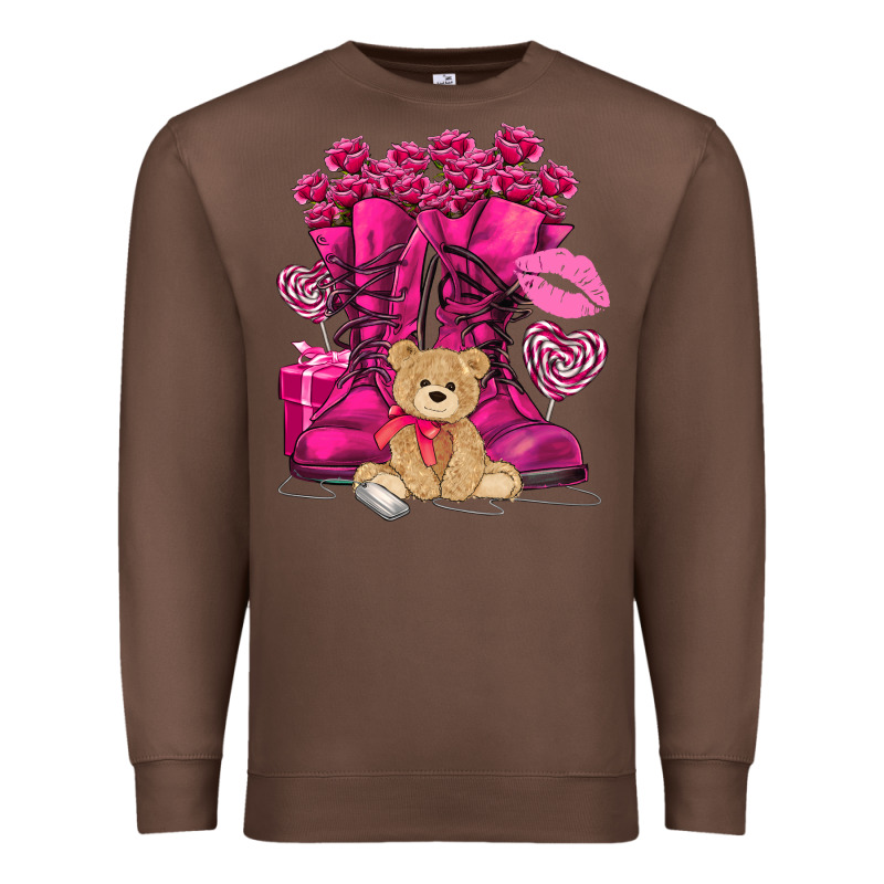 Army Boots Valentine's Day Premium Sweatshirt by HowdyJamesFarm | Teevron