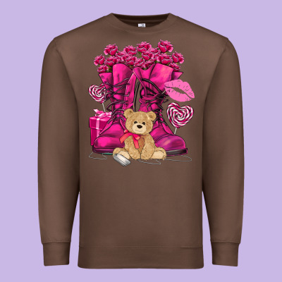 Army Boots Valentine's Day Premium Sweatshirt Designed By Howdyjamesfarm