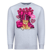 Heather Grey Army boots Valentine's Day Premium Sweatshirt - HowdyJamesFarm