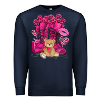 Navy Army boots Valentine's Day Premium Sweatshirt - HowdyJamesFarm