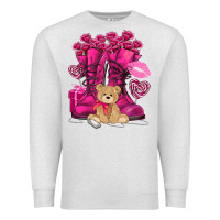 Oatmeal Heather Army boots Valentine's Day Premium Sweatshirt - HowdyJamesFarm