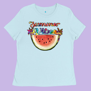 Summer Vibes Ladies Tee Designed By Jahusdesignshop