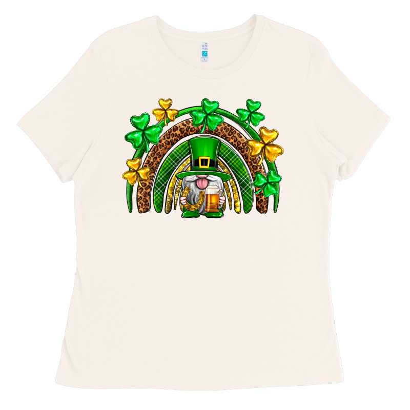 St. Patrick's Day Gnome Rainbow Ladies Tee by Neo Western | Teevron