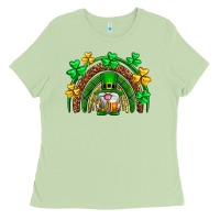 Matcha St. Patrick's Day gnome rainbow Ladies Tee - Neo Western