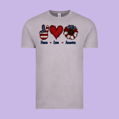 Peace Love America Vintage Tee Designed By Jasminsmagicworld
