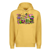 Antique Gold Mardi Gras coffee cups Premium Hoodie - HowdyJamesFarm