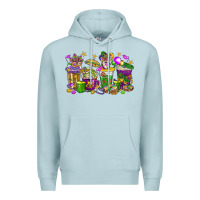 Blue Mist Mardi Gras coffee cups Premium Hoodie - HowdyJamesFarm