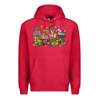 Cardinal Mardi Gras coffee cups Premium Hoodie - HowdyJamesFarm