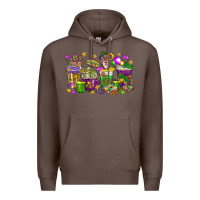 Coffee Mardi Gras coffee cups Premium Hoodie - HowdyJamesFarm