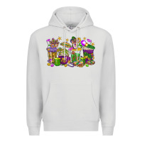 Dove Grey Mardi Gras coffee cups Premium Hoodie - HowdyJamesFarm