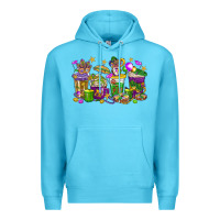 Ocean Blue Mardi Gras coffee cups Premium Hoodie - HowdyJamesFarm