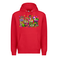 Red Mardi Gras coffee cups Premium Hoodie - HowdyJamesFarm