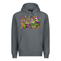 Rock Mardi Gras coffee cups Premium Hoodie - HowdyJamesFarm