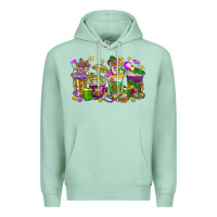 Seafoam Mardi Gras coffee cups Premium Hoodie - HowdyJamesFarm