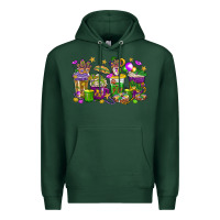Sports Green Mardi Gras coffee cups Premium Hoodie - HowdyJamesFarm