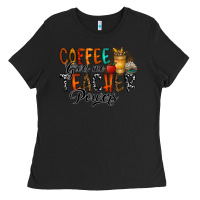 Black coffee gives me teacher Ladies Tee - CowhideDigitalArt