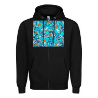 Black humpback whale mousepad Zipper Hoodie - BarkalooDesign