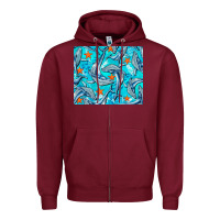 Burgundy humpback whale mousepad Zipper Hoodie - BarkalooDesign