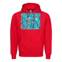 Red humpback whale mousepad Zipper Hoodie - BarkalooDesign