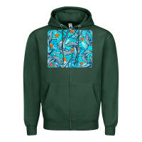 Sports Green humpback whale mousepad Zipper Hoodie - BarkalooDesign