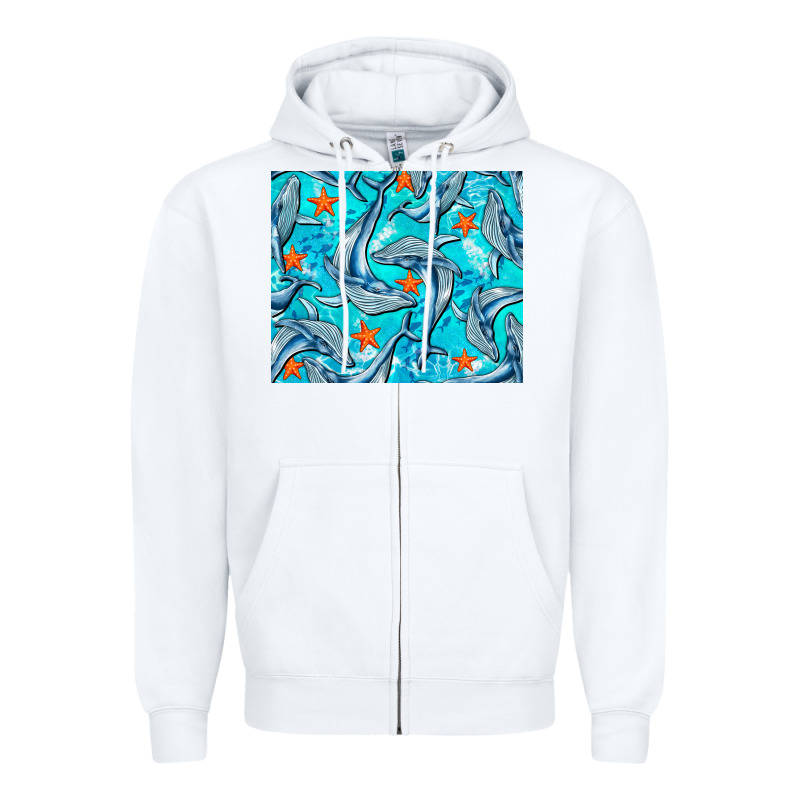 Humpback Whale Mousepad Zipper Hoodie by BarkalooDesign | Teevron