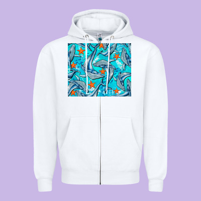 Humpback Whale Mousepad Zipper Hoodie Designed By Barkaloodesign