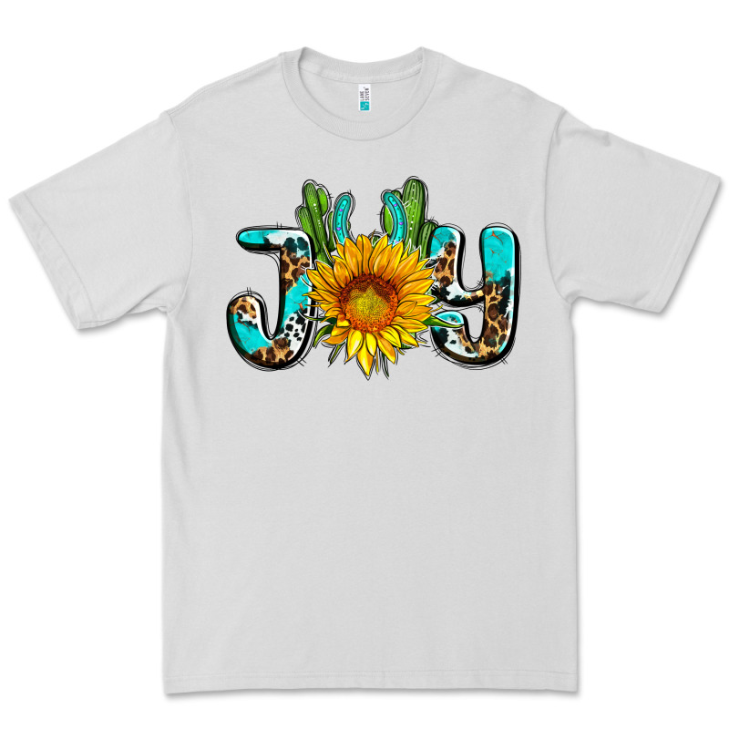 Joy With Sunflower And Cactus Ado Premium Tee by AdoDesignShop | Teevron