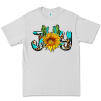 Dove Grey joy with sunflower and cactus ado Premium Tee - AdoDesignShop
