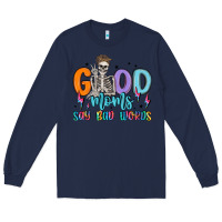 Navy good moms say bad words Long Sleeve Tee - MaliasSmallBusiness